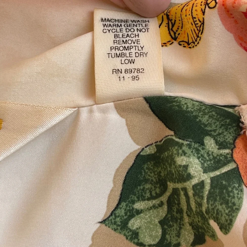 Vintage Victoria's Secret Collection Floral Pajama Set L 1995 Button Top Pants‎